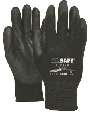 Enzo Pu-Flex Werkhandschoen B 14-086 Zwart, Xxl - 11408611 - 11408611