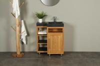 Kerinci Cabinet Teakholz Tür Rechts Basaltstein 75 cm