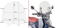 GIVI Windscherm, moto en scooter, 1168A excl. montagekit