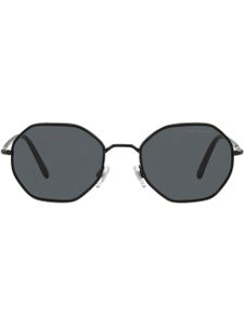 Giorgio Armani lunettes de soleil teintées à monture ronde - Noir