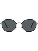 Giorgio Armani lunettes de soleil teintées à monture ronde - Noir