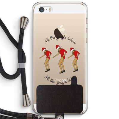 Jingle Ladies: iPhone 5 / 5S / SE Transparant Hoesje met koord