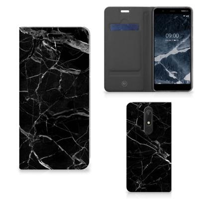 Nokia 5.1 (2018) | Standcase | Marmer Zwart - Origineel Cadeau Vader