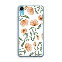 Peachy flowers: iPhone XR Transparant Hoesje