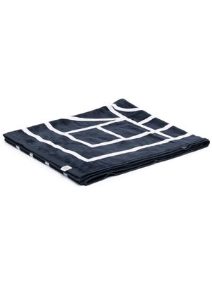 TOTEME serviette de plage à logo en jacquard - Blanc