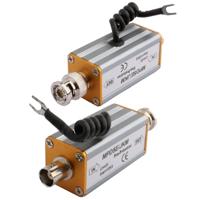 BNC F input connector coaxiale video signaal lightning arrester overspanningsbeveiliging (zilver)
