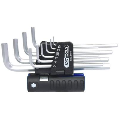 KS Tools 920.2100 Inbus Haakse schroevendraaierset 1.5 mm, 2 mm, 2.5 mm, 3 mm, 4 mm, 5 mm, 6 mm, 7 mm, 8 mm, 10 mm 10-delig