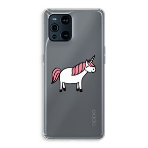 Eenhoorn: Oppo Find X3 Transparant Hoesje