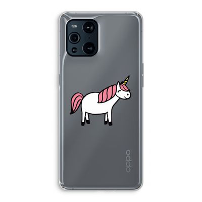 Eenhoorn: Oppo Find X3 Transparant Hoesje