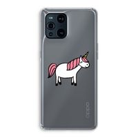 Eenhoorn: Oppo Find X3 Transparant Hoesje