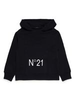 Nº21 Kids hoodie en coton à logo imprimé - Noir