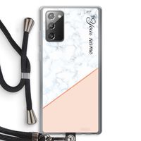 Marmer in stijl: Samsung Galaxy Note 20 / Note 20 5G Transparant Hoesje met koord