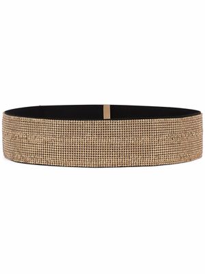 Dolce & Gabbana ceinture en mesh strassé - Or