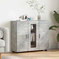 Dressoir met plank Betongrijs 55.5 x 29 x 100 cm Bewerkt hout