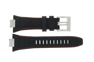 Horlogeband Seiko 4A1R1JT / SRK025P1 / SRG005P2 / SPORTURA Leder Zwart 14mm