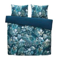 Royal dekbedovertrek Amari botanisch - blauw - 240x200/220 cm - Leen Bakker