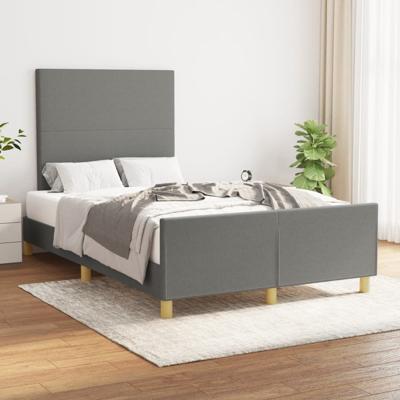 Bedframe zonder matras 120x190 cm stof donkergrijs