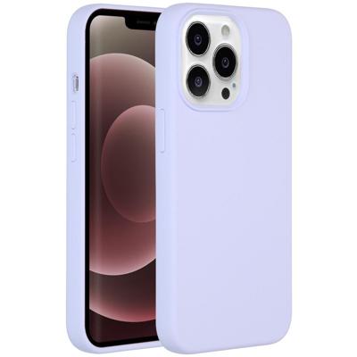 Accezz Liquid Silicone voor Apple iPhone 13 Pro Max Telefoonhoesje Paars