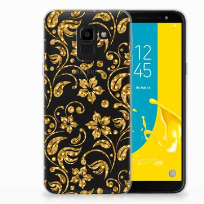 Samsung Galaxy J6 2018 | TPU Case | Gouden Bloemen Samsung Galaxy J6 2018 | TPU Case | Gouden Bloemen