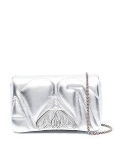 Alexander McQueen mini sac porté épaule The Seal - Argent