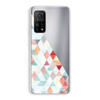 Gekleurde driehoekjes pastel: Xiaomi Mi 10T 5G Transparant Hoesje