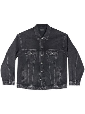 Balenciaga veste en jean à logo - Noir