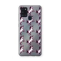 Musketon Unicorn: Samsung Galaxy A21s Transparant Hoesje