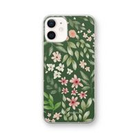 Botanical green sweet flower heaven: iPhone 12 Transparant Hoesje