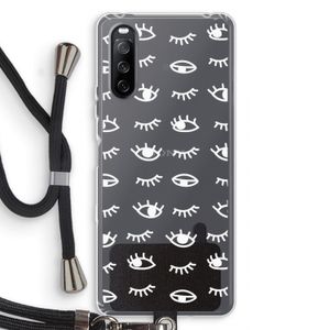 Eye pattern #3: Sony Sony Xperia 10 III Transparant Hoesje met koord