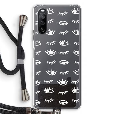 Eye pattern #3: Sony Sony Xperia 10 III Transparant Hoesje met koord