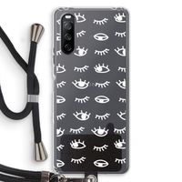Eye pattern #3: Sony Sony Xperia 10 III Transparant Hoesje met koord