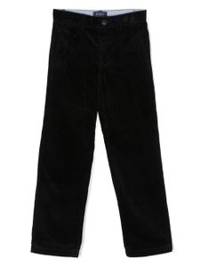 POLO RALPH LAUREN KIDS pantalon en velours côtelé à coupe droite - Noir