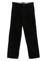 Ralph Lauren Kids pantalon en velours côtelé à coupe droite - Noir