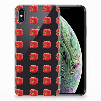 Apple iPhone Xs Max | Siliconen Case | Paprika Red