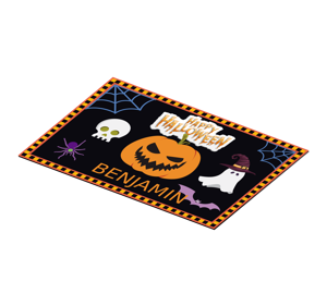 Kinder placemat Halloween-patroon voor kinderen met naam