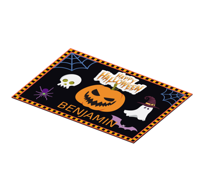Kinder placemat Halloween-patroon voor kinderen met naam