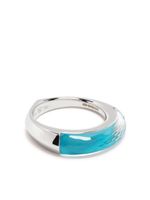 Stephen Webster bague Stack en or blanc 18ct sertie de turquoise - Argent