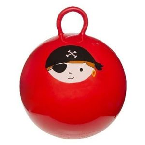 Skippybal rood met piraat 45 cm voor jongens