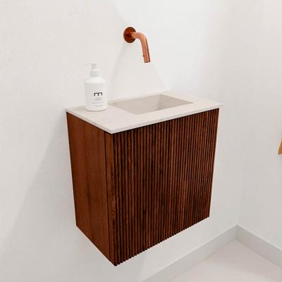 Toiletmeubel Mondiaz Joya Dlux | 40 cm | Meubelkleur Ruby | Faye wastafel Meli Wasbak Rechts | Zonder kraangat(en)