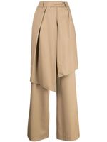 Goen.J pantalon de tailleur à design à empiècements - Marron