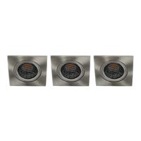 Set 3x Bella Ondiepe LED spot kantelbaar 5Watt vierkant NIKKEL IP65 dimbaar Set 3x Bella Ondiepe LED spot kantelbaar 5Watt vierkant NIKKEL IP65 dimbaar