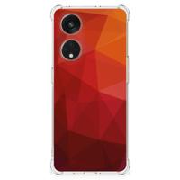 Shockproof Case voor OPPO A98 Polygon Red Shockproof Case voor OPPO A98 Polygon Red