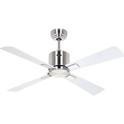 CasaFan ECO NEO III 103 BN-WE/LG WiFi Flügel Weiß/Lichtgrau Plafondventilator Chroom (geborsteld) Met afstandsbediening, Timer, Met wintermodus, Bediening via