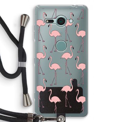 Anything Flamingoes: Sony Xperia XZ2 Compact Transparant Hoesje met koord