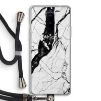 Witte marmer 2: OnePlus 8 Transparant Hoesje met koord
