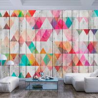 Zelfklevend fotobehang - Regenboog Driehoekjes, Premium print - thumbnail