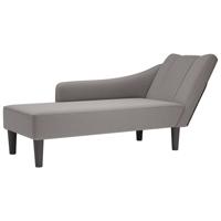 Chaise longue met rechterarmleuning stof taupe