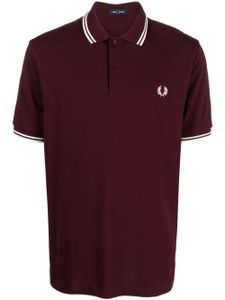 Fred Perry polo en coton à logo brodé - Rouge