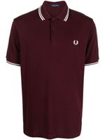 Fred Perry polo en coton à logo brodé - Rouge - thumbnail