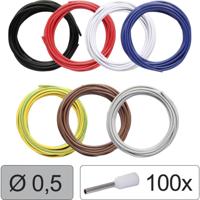 Quadrios 25CW113 Enkele ader LiFY 0.5 mm² Zwart, Rood, Wit, Blauw, Geel-groen, Bruin, Grijs 1 set(s)